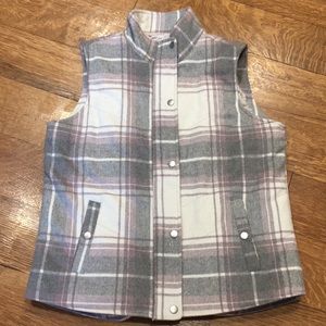 Thread & Supply Plaid Vest womens size Small